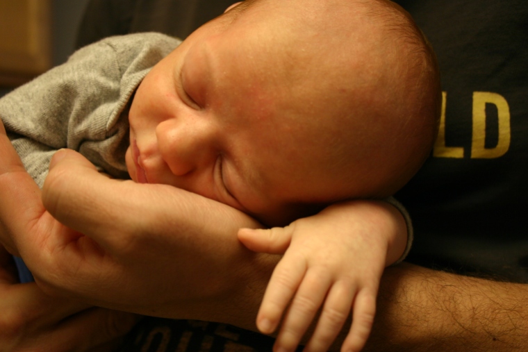 Sleeping in Daddy's arms